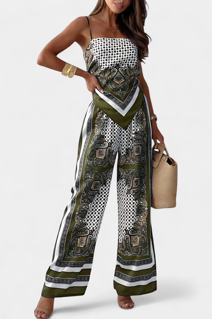 Leonie Paisley Pattern and Straps Set