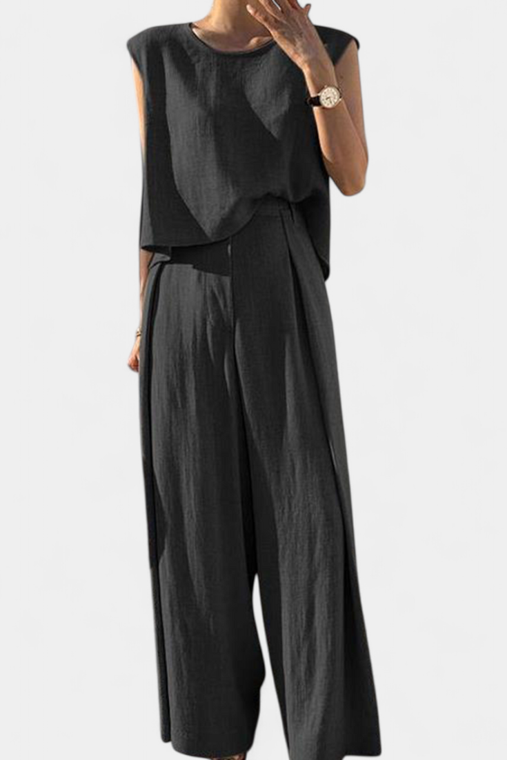 Lauren Two-Piece Set with Wide Leg Pants