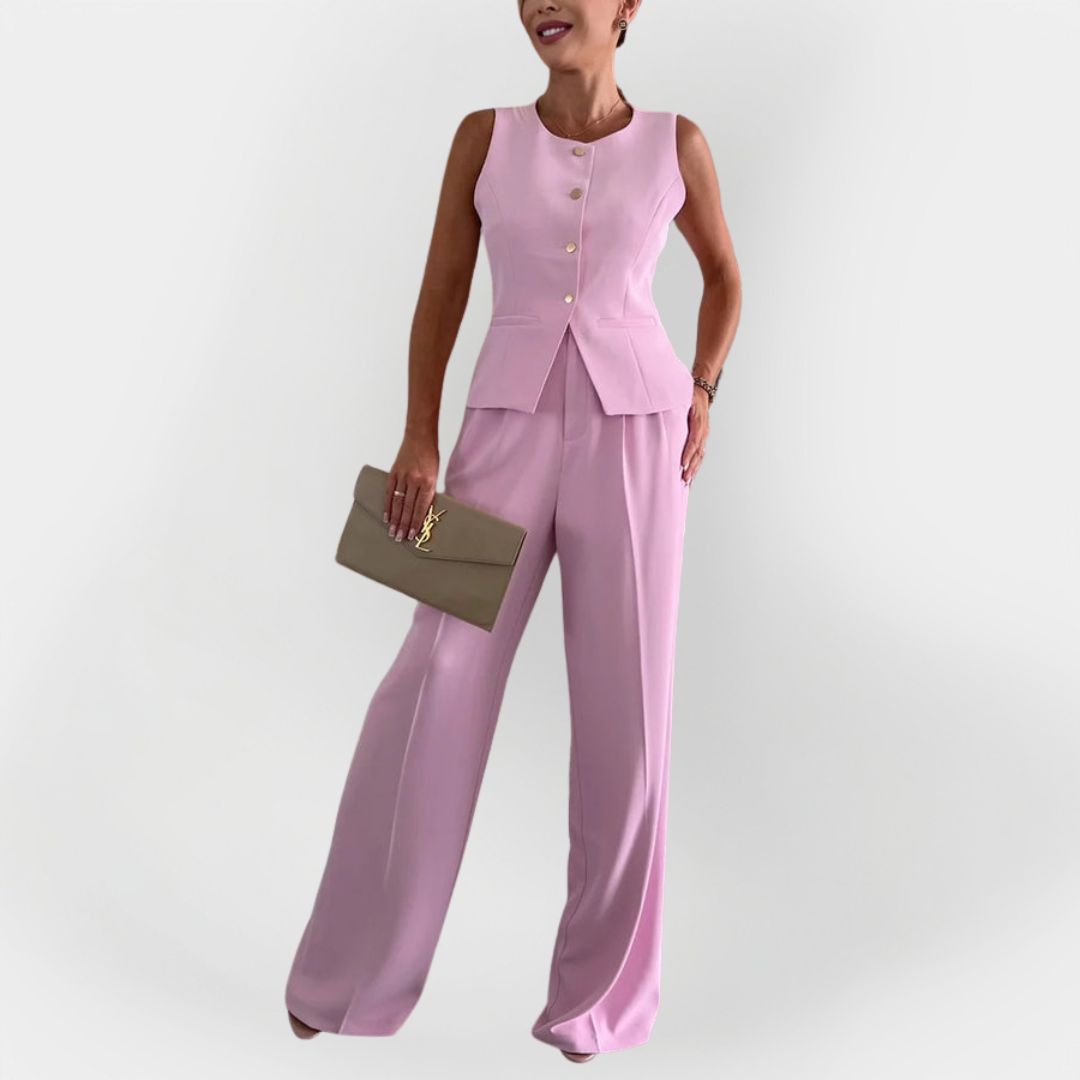 Elegant Pants Set with Sleeveless Top