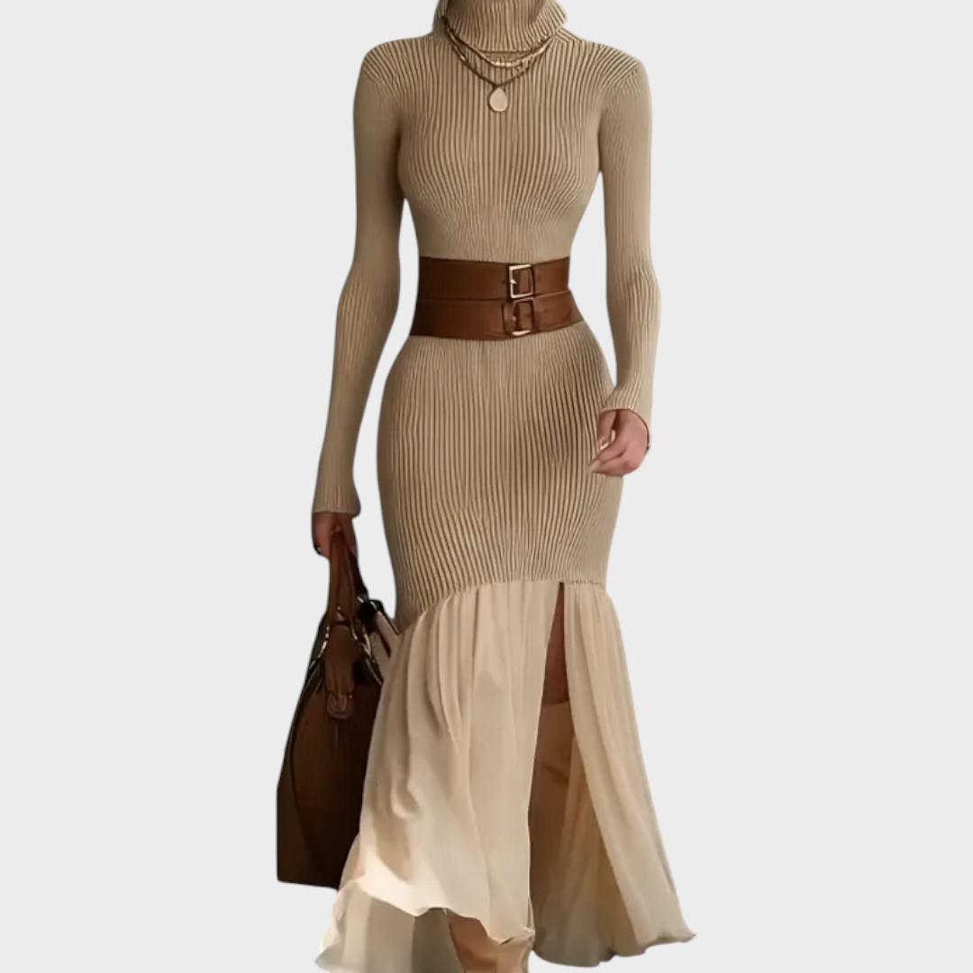 Florentina | Elegant Turtleneck Knit Dress