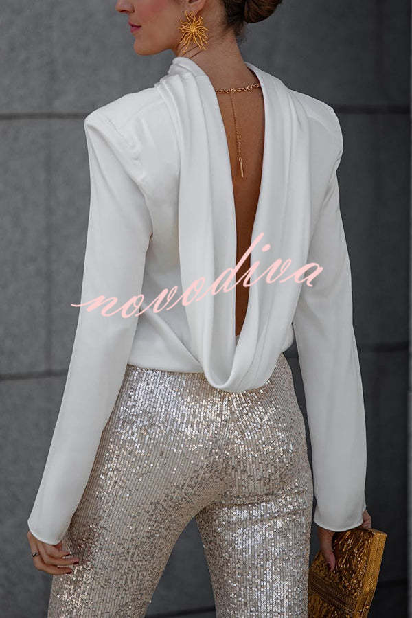 Evengelia | Secret of Elegance Satin Back Chain Blouse