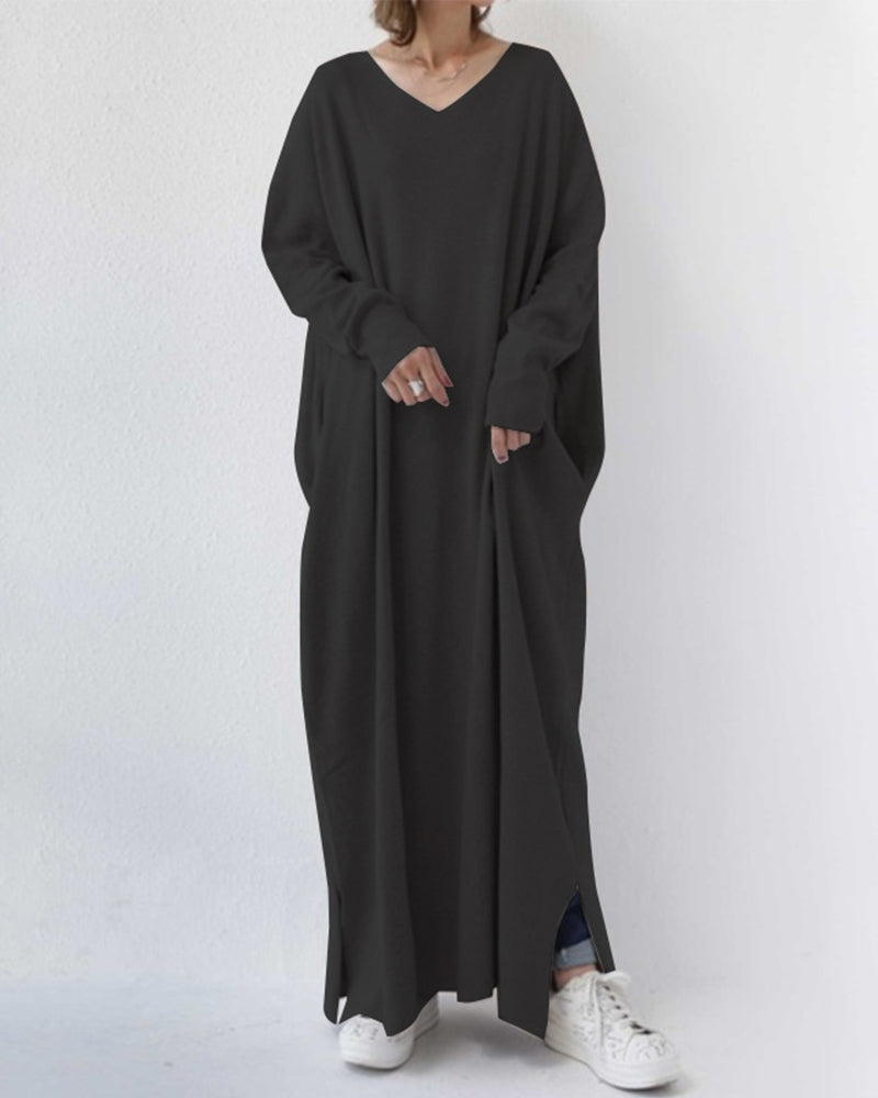 Eudora | elegant casual dress with v-neckline