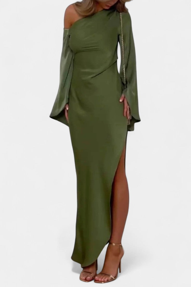 Keisha Asymmetric One-Shoulder Maxi Dress