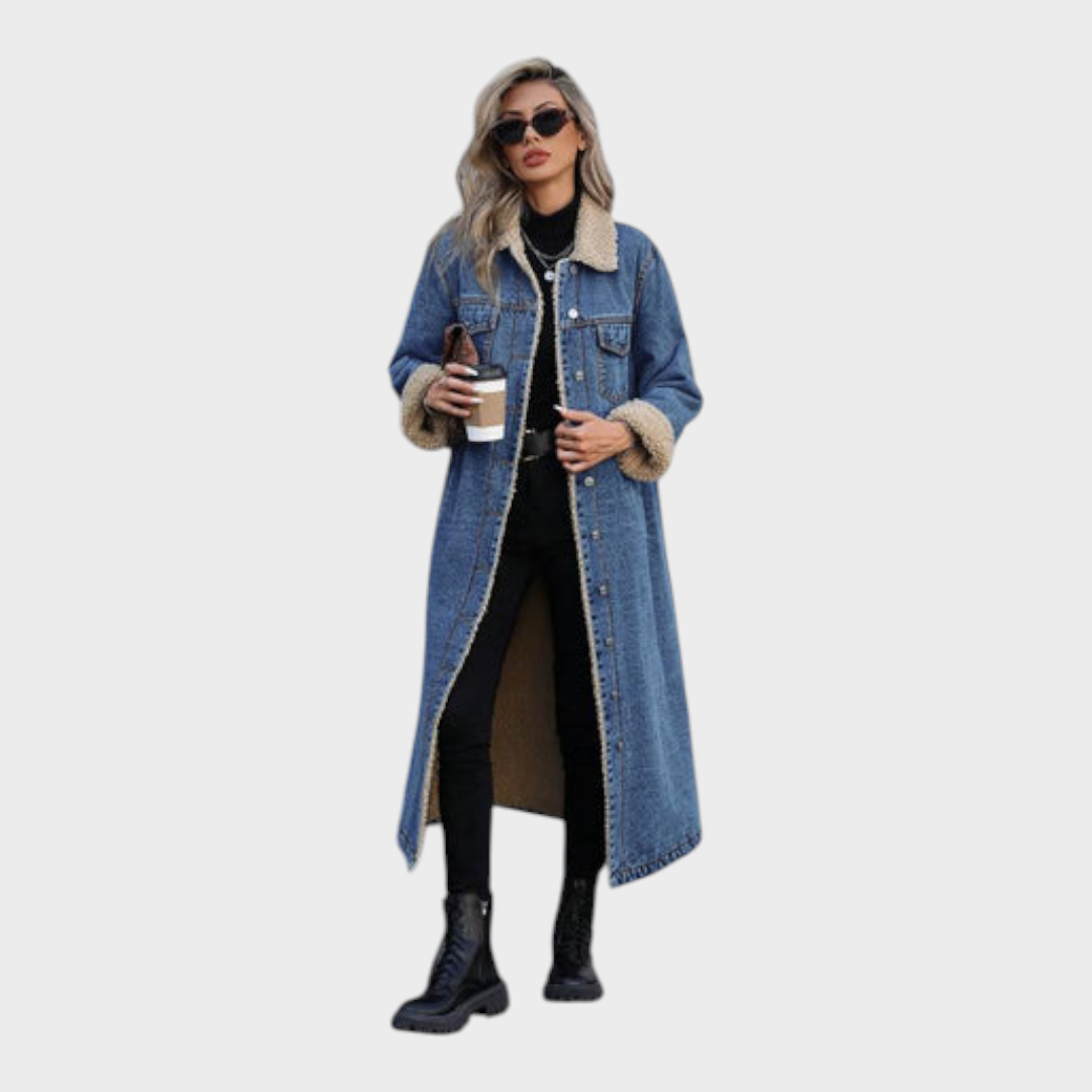 Yaritza | Long Fleece Lined Jacket Winter Single Breasted Coat