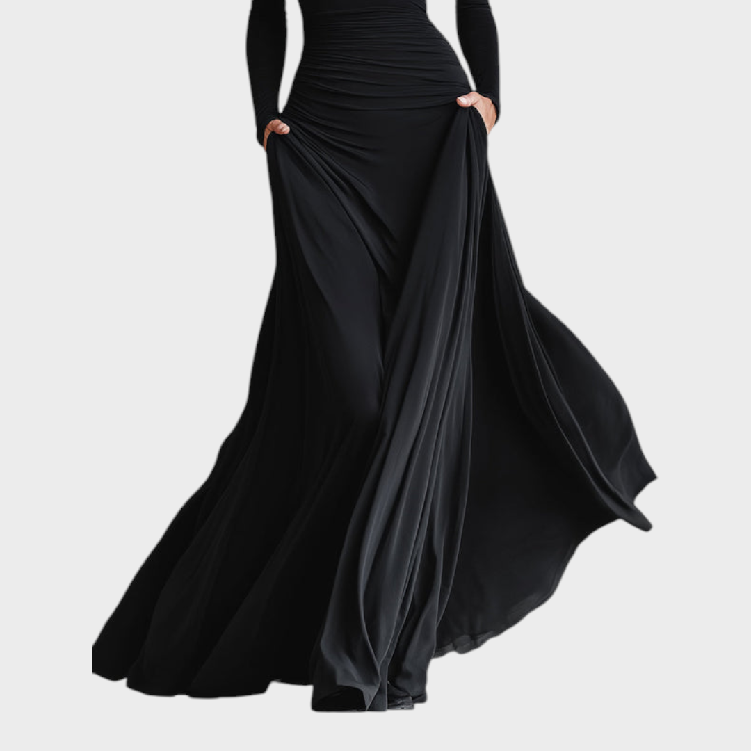 Hestia | Elegant Maxi Dress with Flowing Pleats