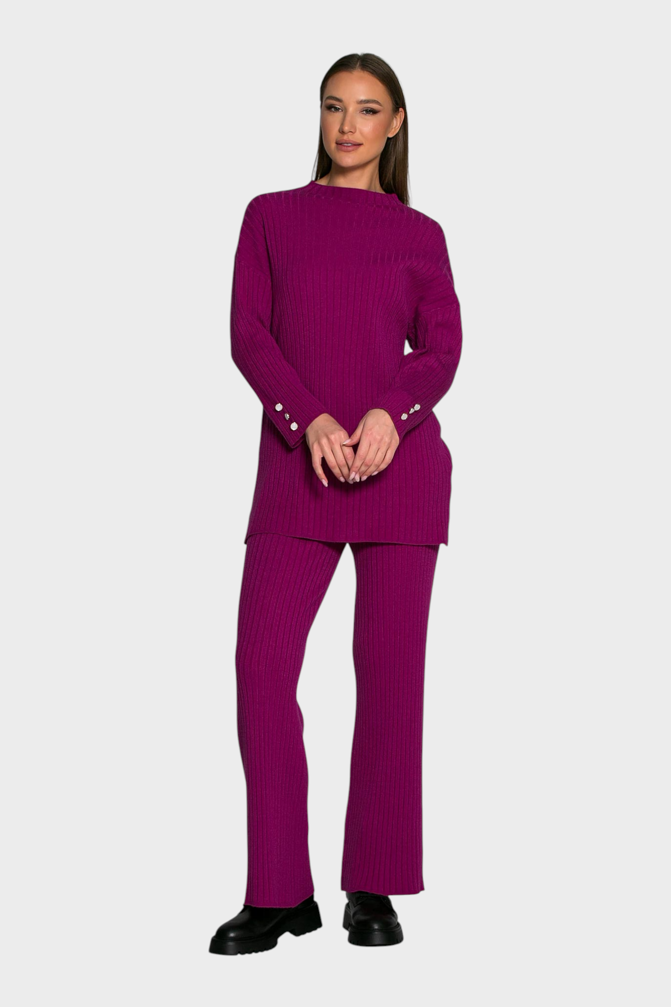 Cruella | Rib knit set with buttons