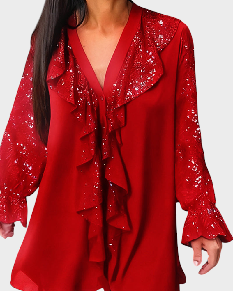 Fatima | Solid Color Striped Blouses