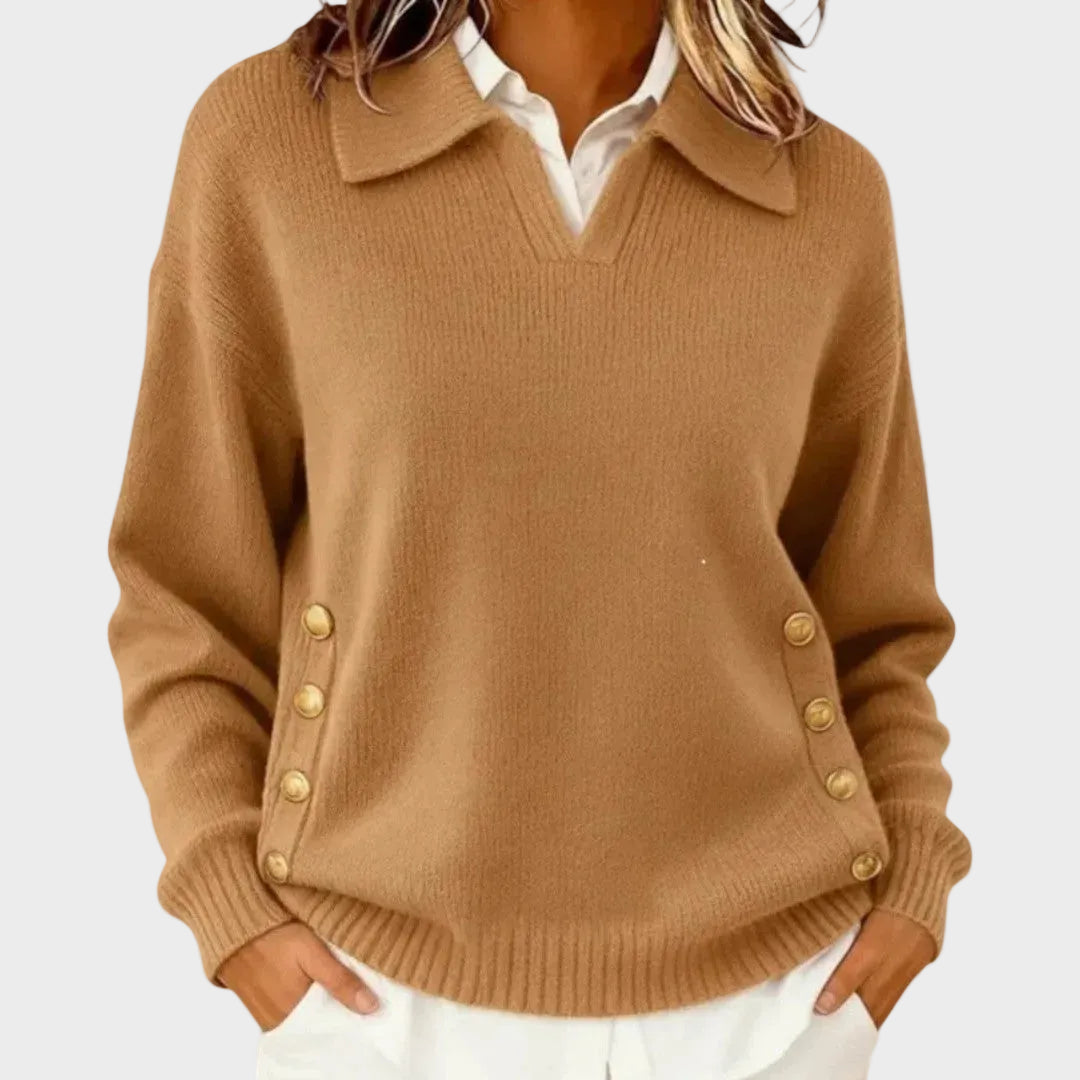 Roselyn | BUTTON DETAIL SWEATER