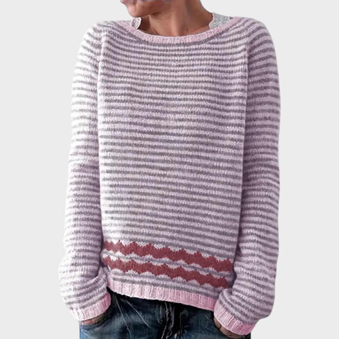 Kaylie | Women's casual sweater with subtle stripes