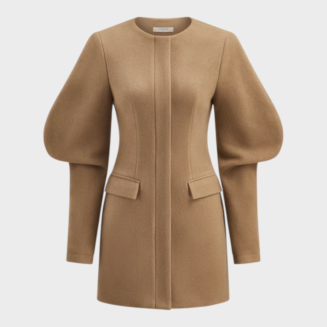 Dessa | Mini Dress Made of Short Fabric with Puff Sleeves