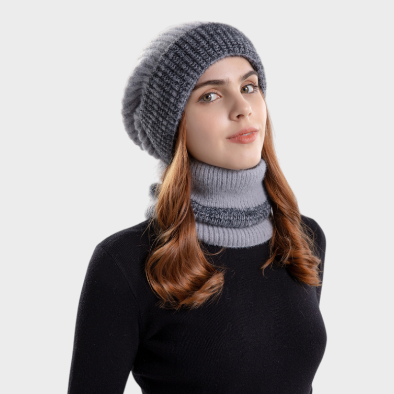 Magda | Knitted Hat and Scarf for Women