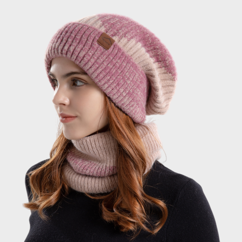 Magda | Knitted Hat and Scarf for Women