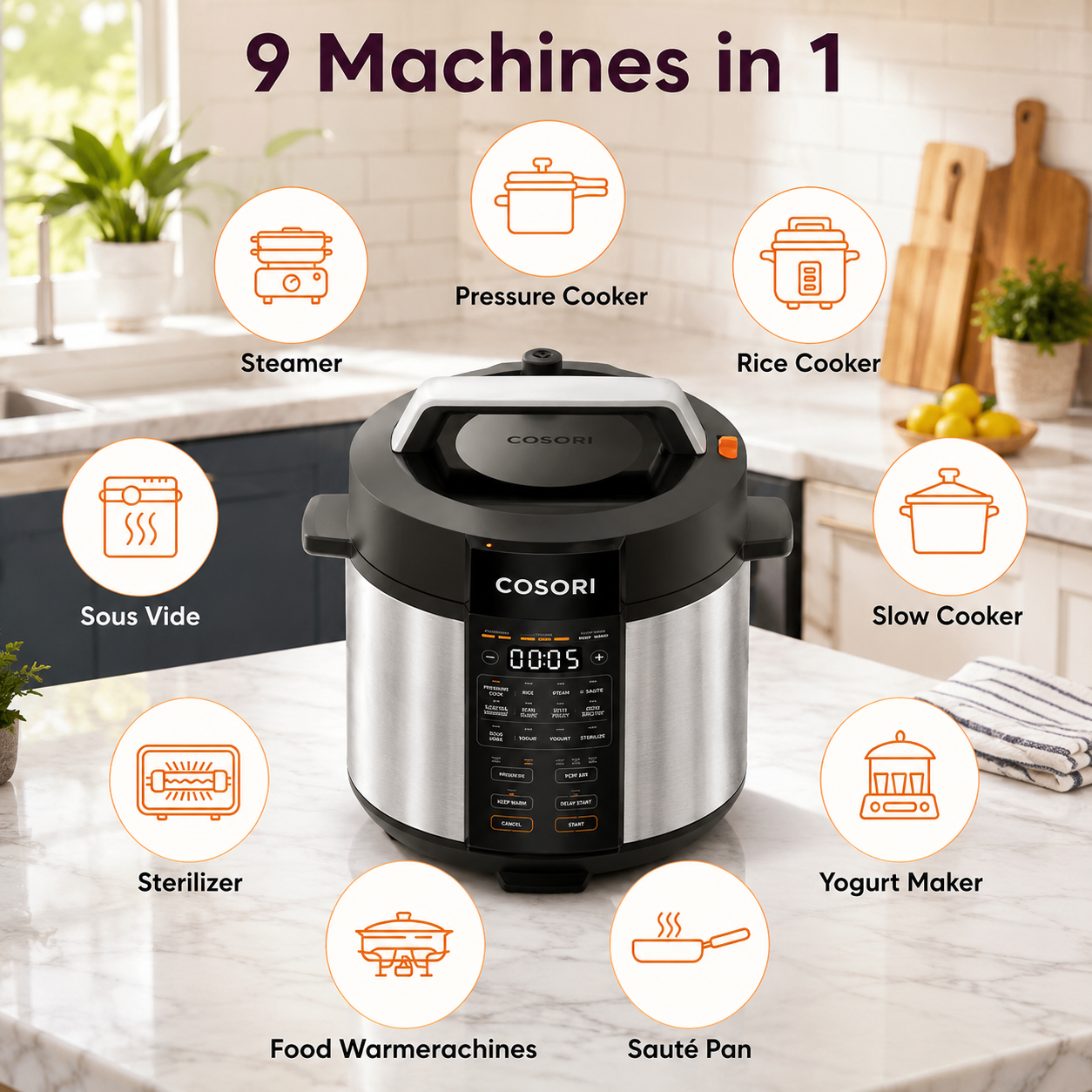 COSORI Pressure Cooker & Rice Cooker Bundle