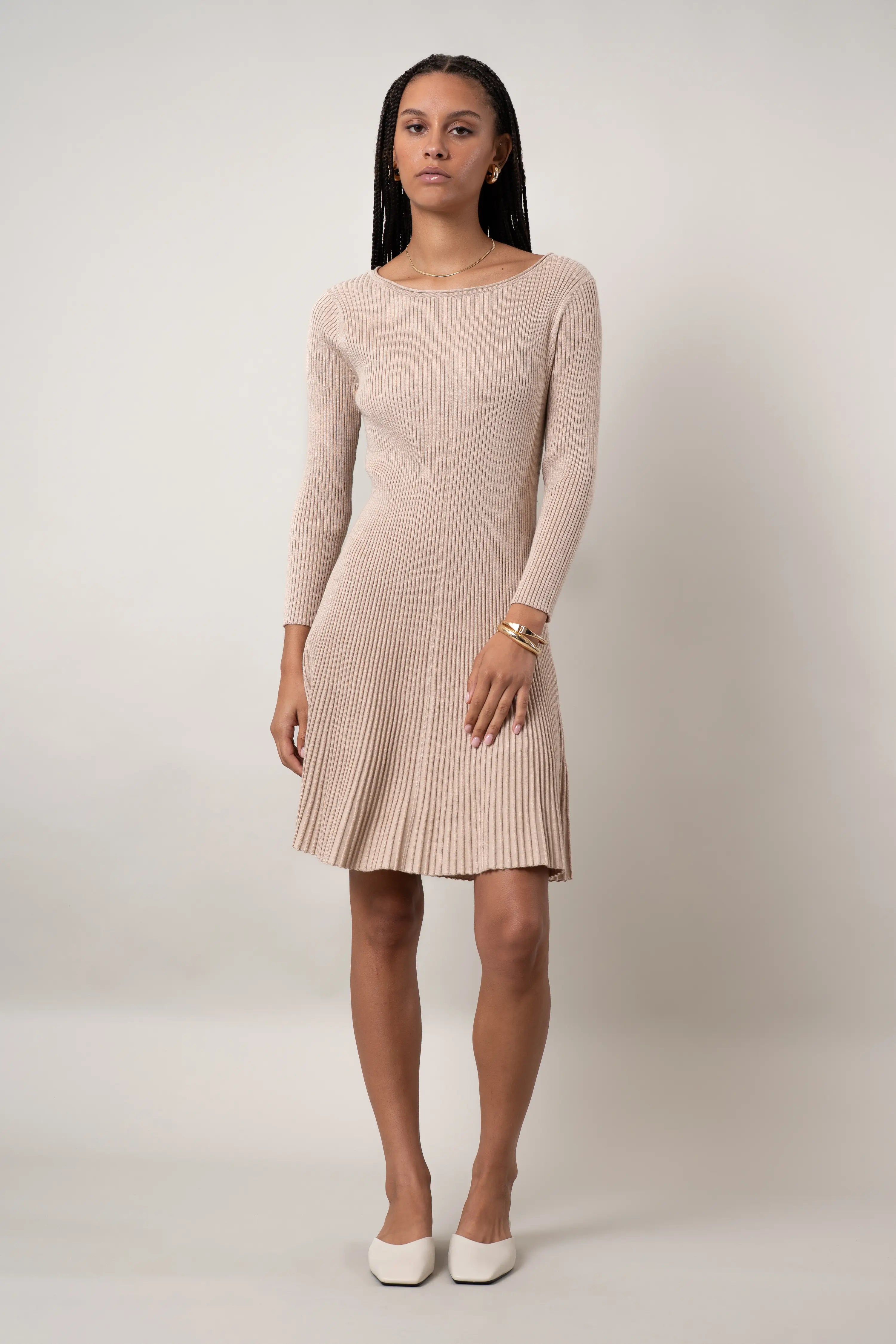 Jia | The Pleated Knit Dress