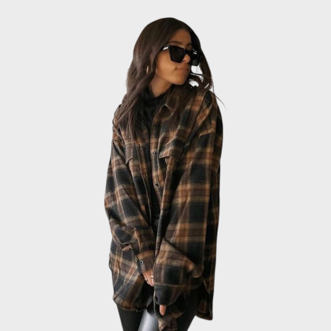 Alaysia | Floral Mocha Plain Flannel
