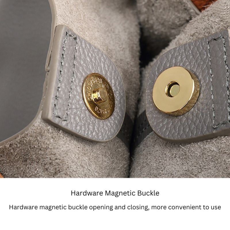 Alana | Genuine Leather Handbags Head Layer Cowhide Litchi Grain Women Handbag