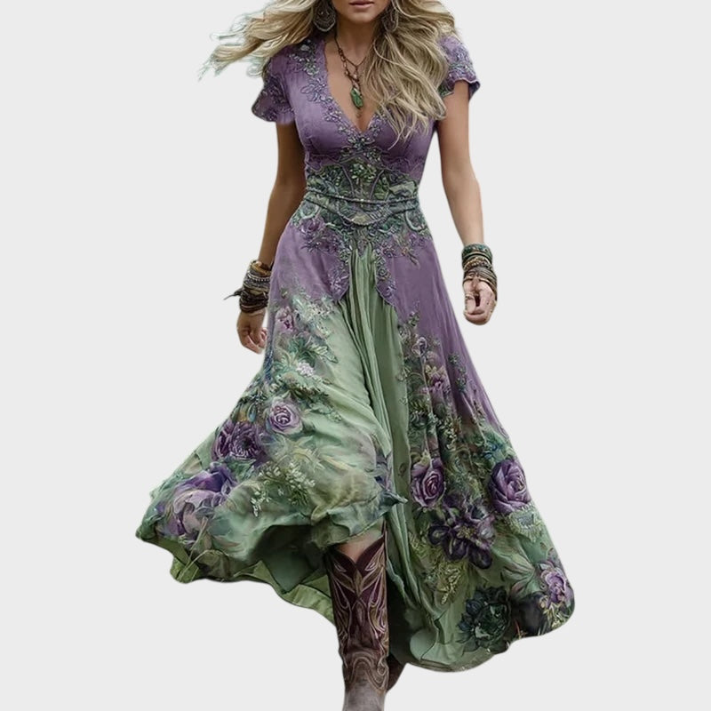 Celestine | Fitted and flowy floral dress