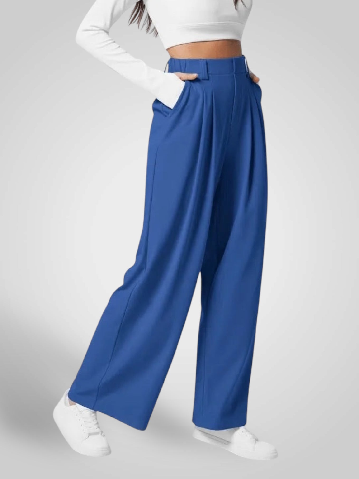 Luma | Women's Wide Leg Pants - High Waist Pleated Design