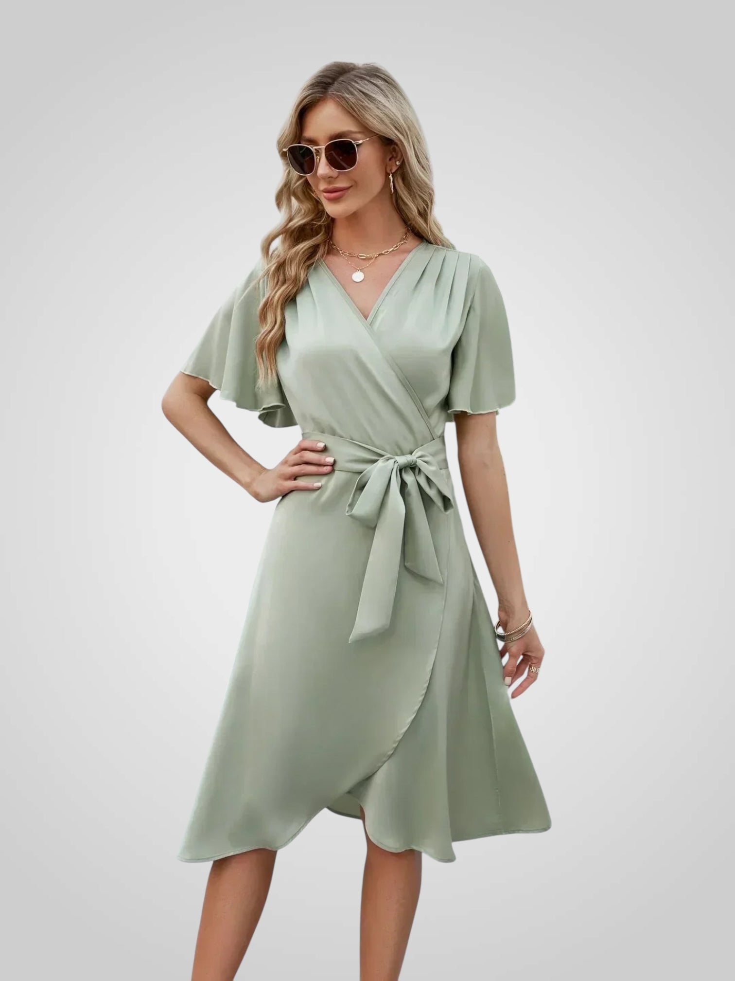 Amada | Elegant Women's Dress with Tie