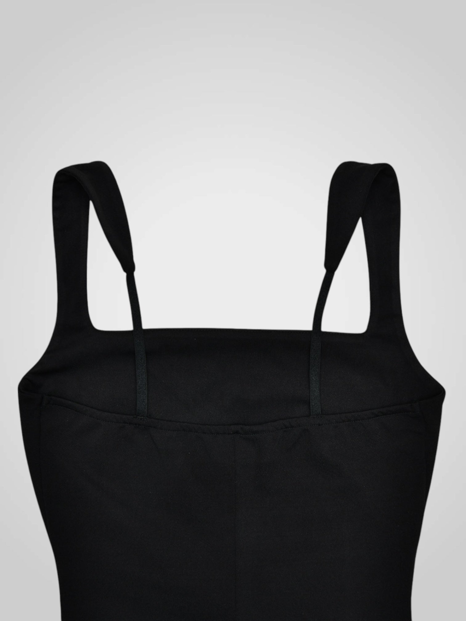 Loravel | Black Satin Split Maxi Dress