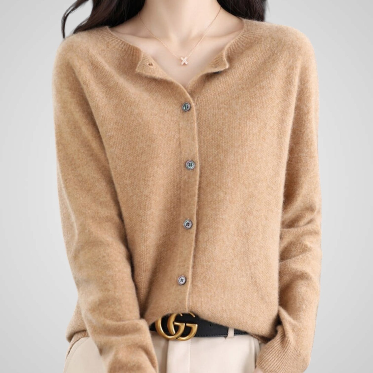 Reva | Pure Wool & Cashmere Cardigan Sweater