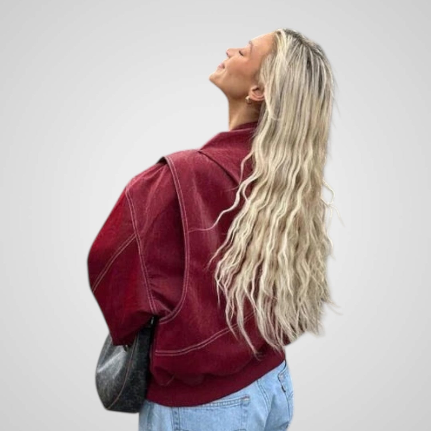 Sabrina | Wide Leather Jacket