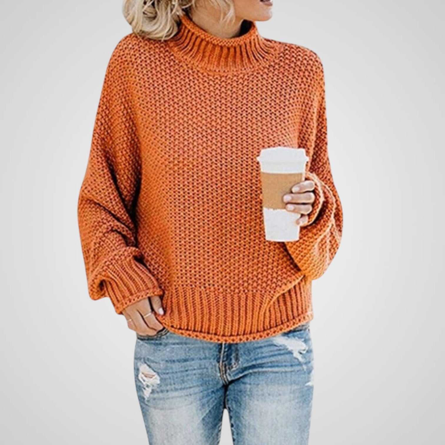Soft | Women's Turtleneck Knit Long Sleeve Sweater