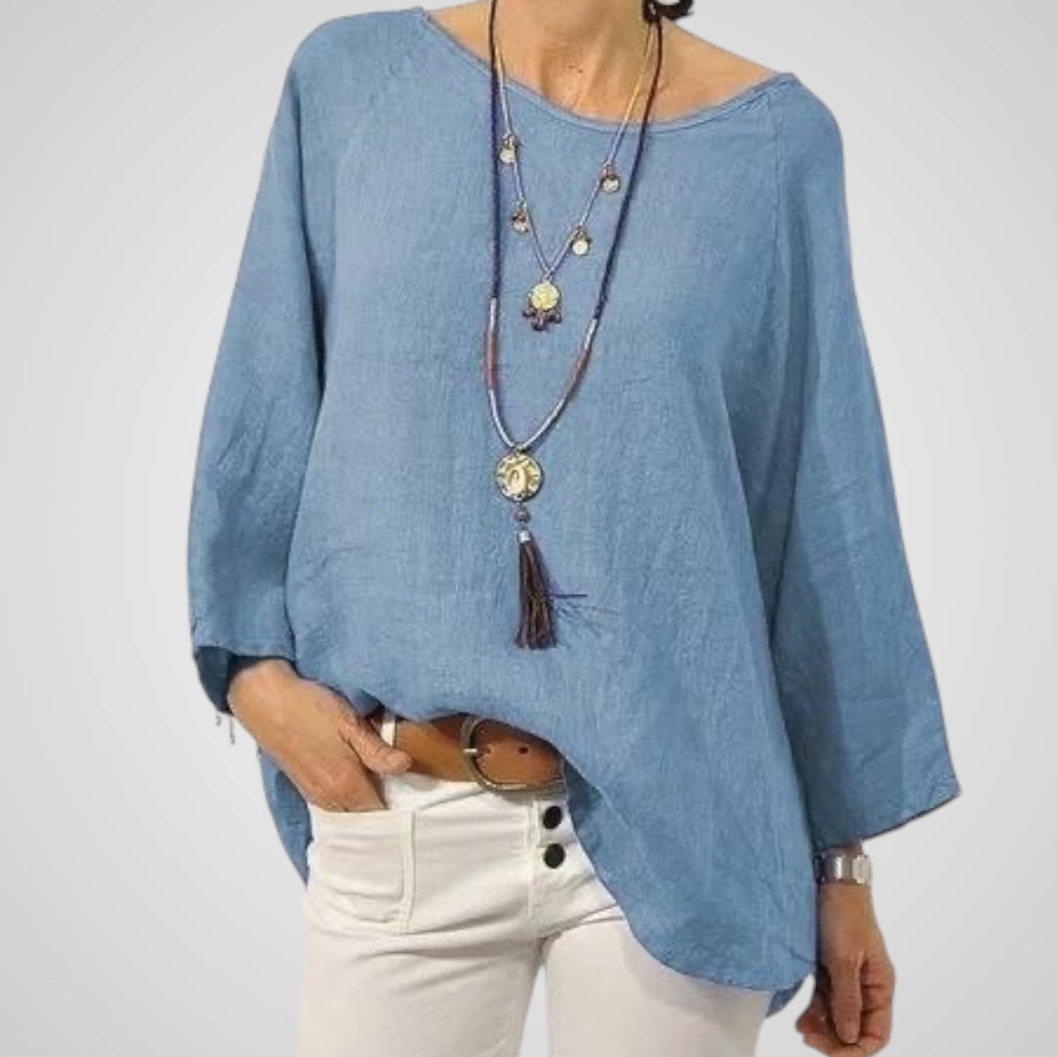 Anna | Women's Blouse – Cotton and Linen Blend & Comfortable Fit