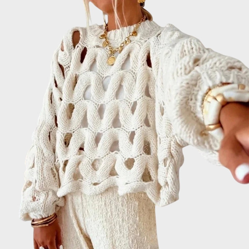 Sophie Grace - Elegant open-knit sweater