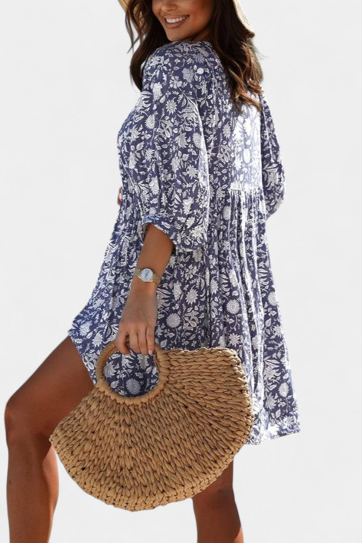 Daniela Boho Floral Mini Dress