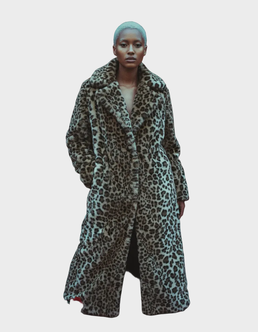 Aurelia Faux Fur Coat Leopard