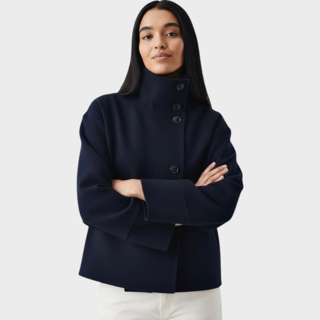 Racquel | High-Neck Buttoned Jacket
