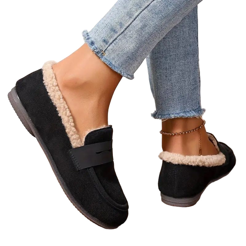 Aria comfortable fur-lined loafers