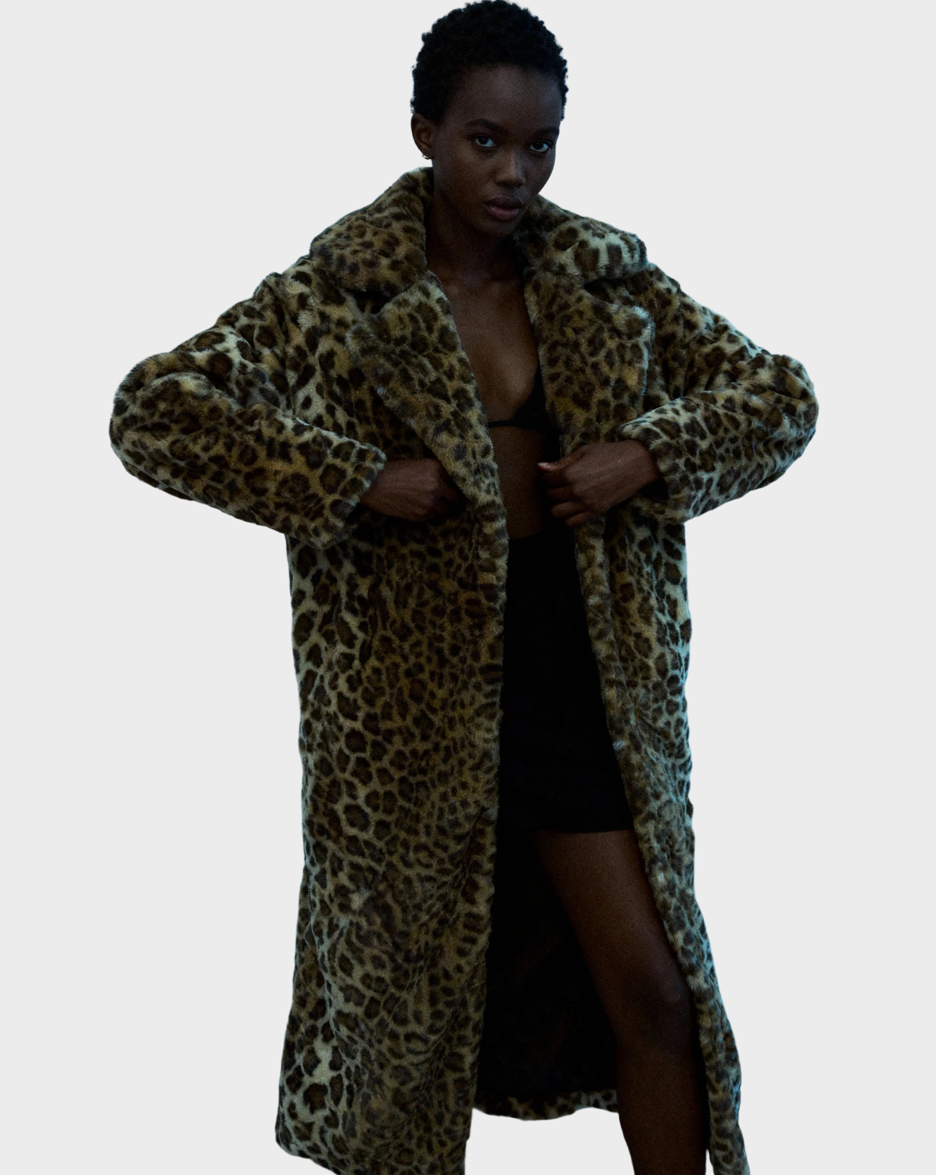 Aurelia Faux Fur Coat Leopard