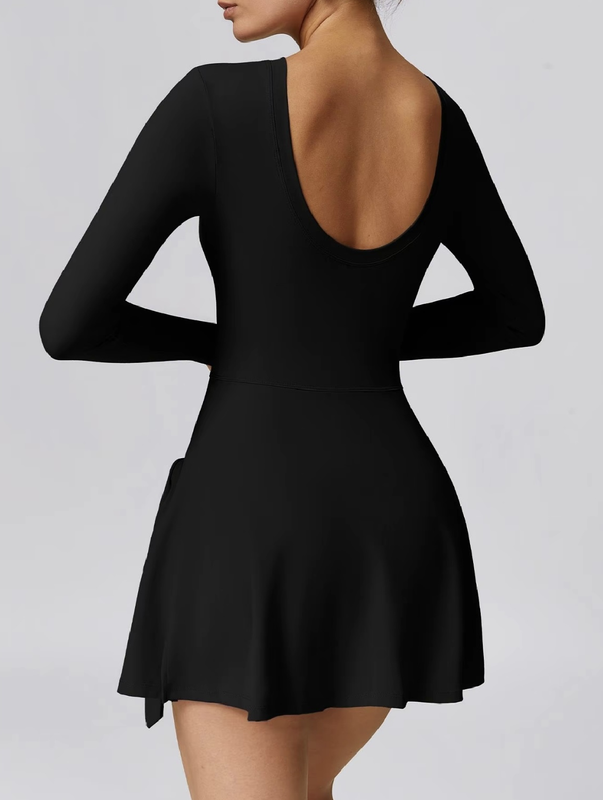 Lemilla™ Long Sleeve High Neck Tennis Dress