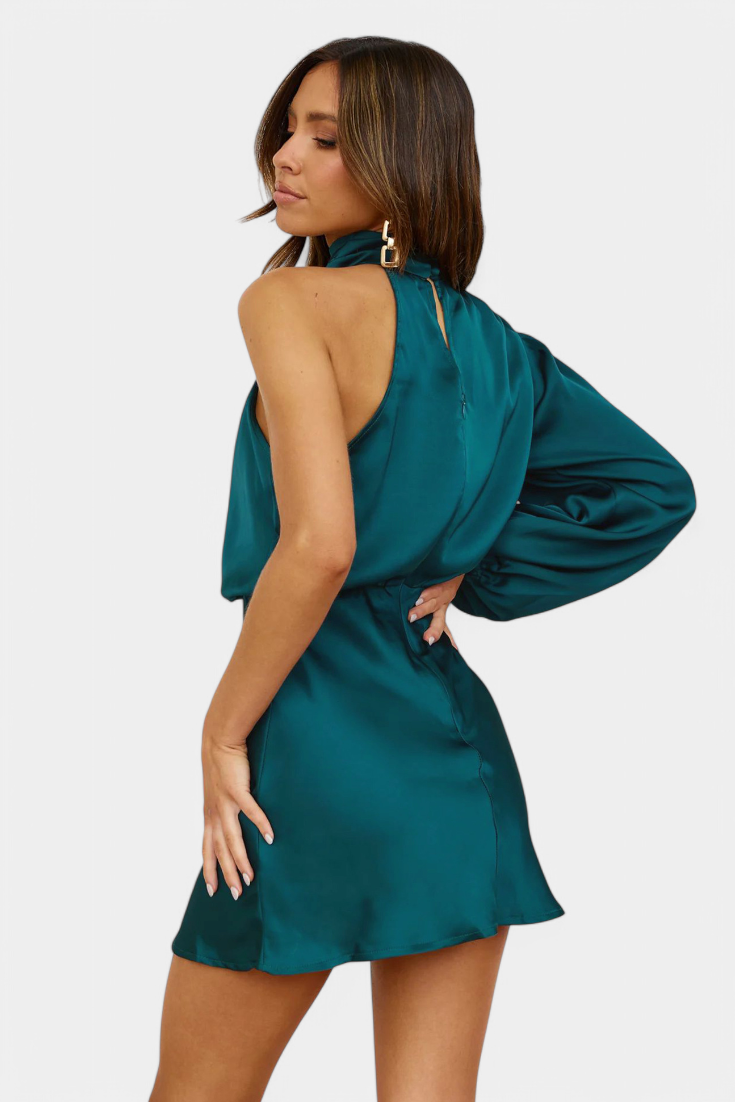 Mara Mini Draped One-Shoulder Dress