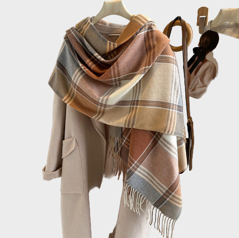 Aveline | Luxurious Plaid Scarf