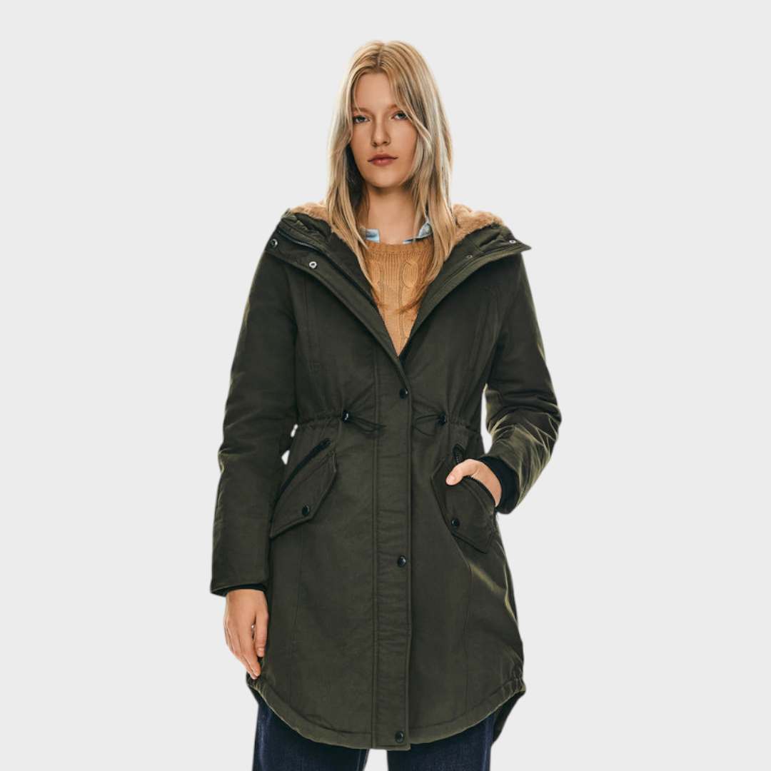 Eilish | Fleece Hooded Parka Jacket with Pockets