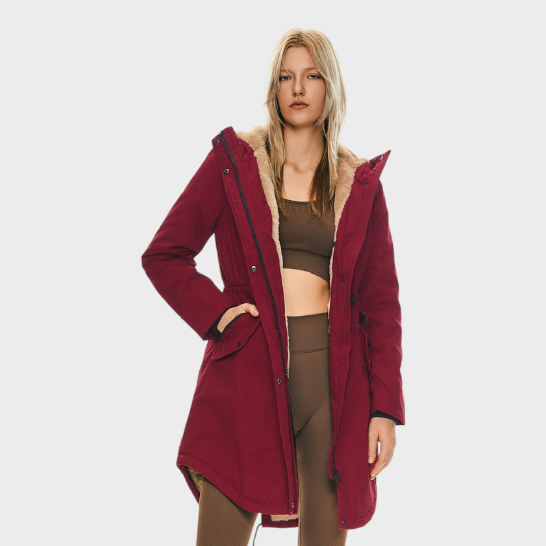 Eilish | Fleece Hooded Parka Jacket with Pockets