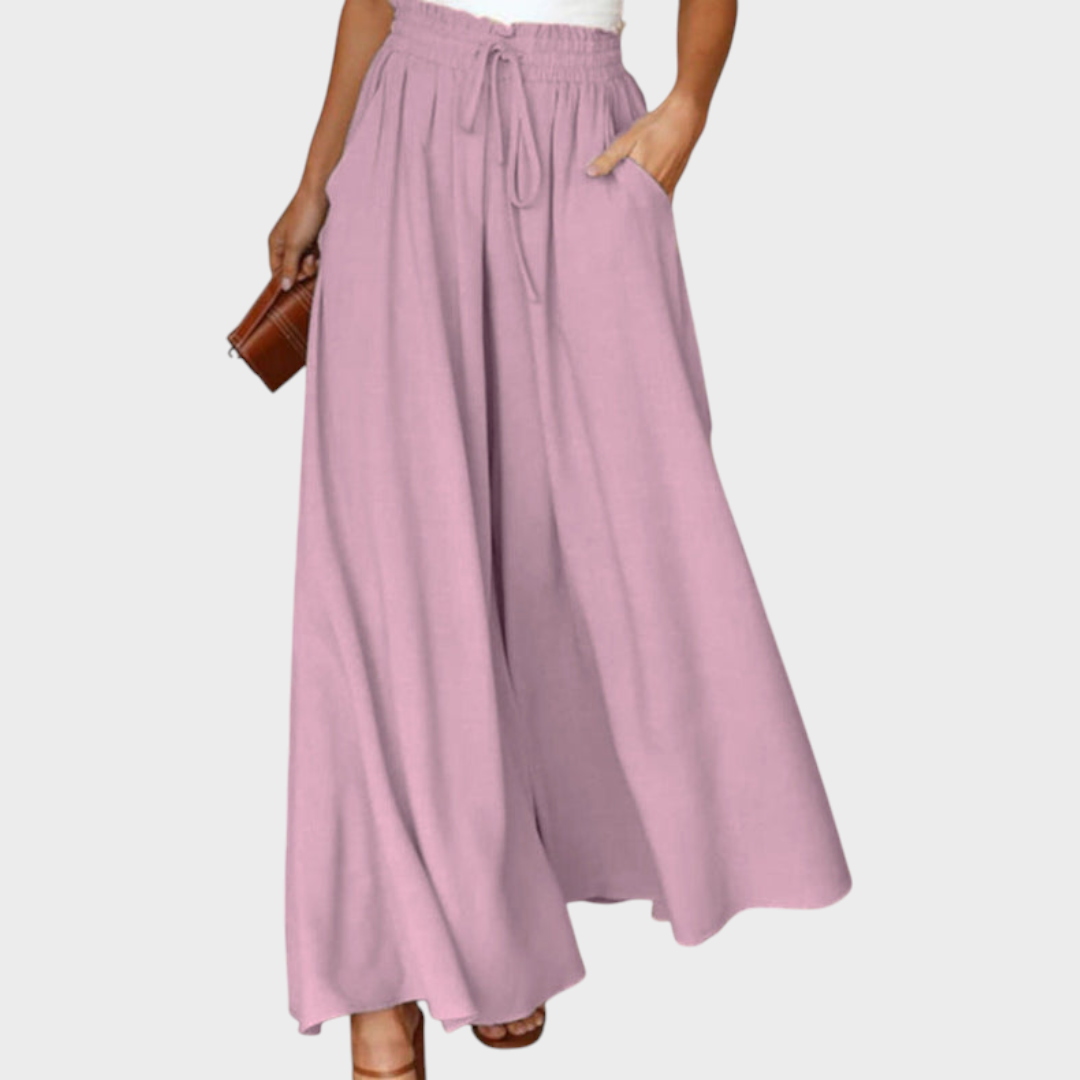 Tory | High-Waist Wide-Leg Ice Silk Pant