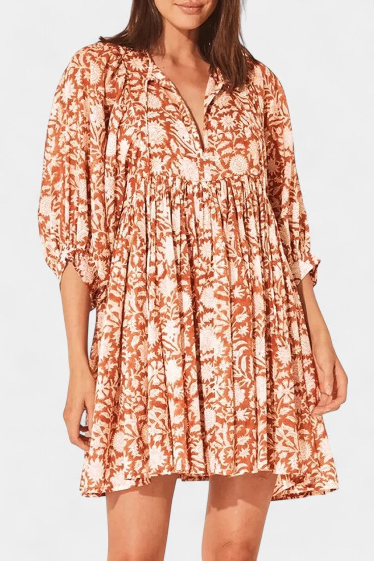 Daniela Boho Floral Mini Dress