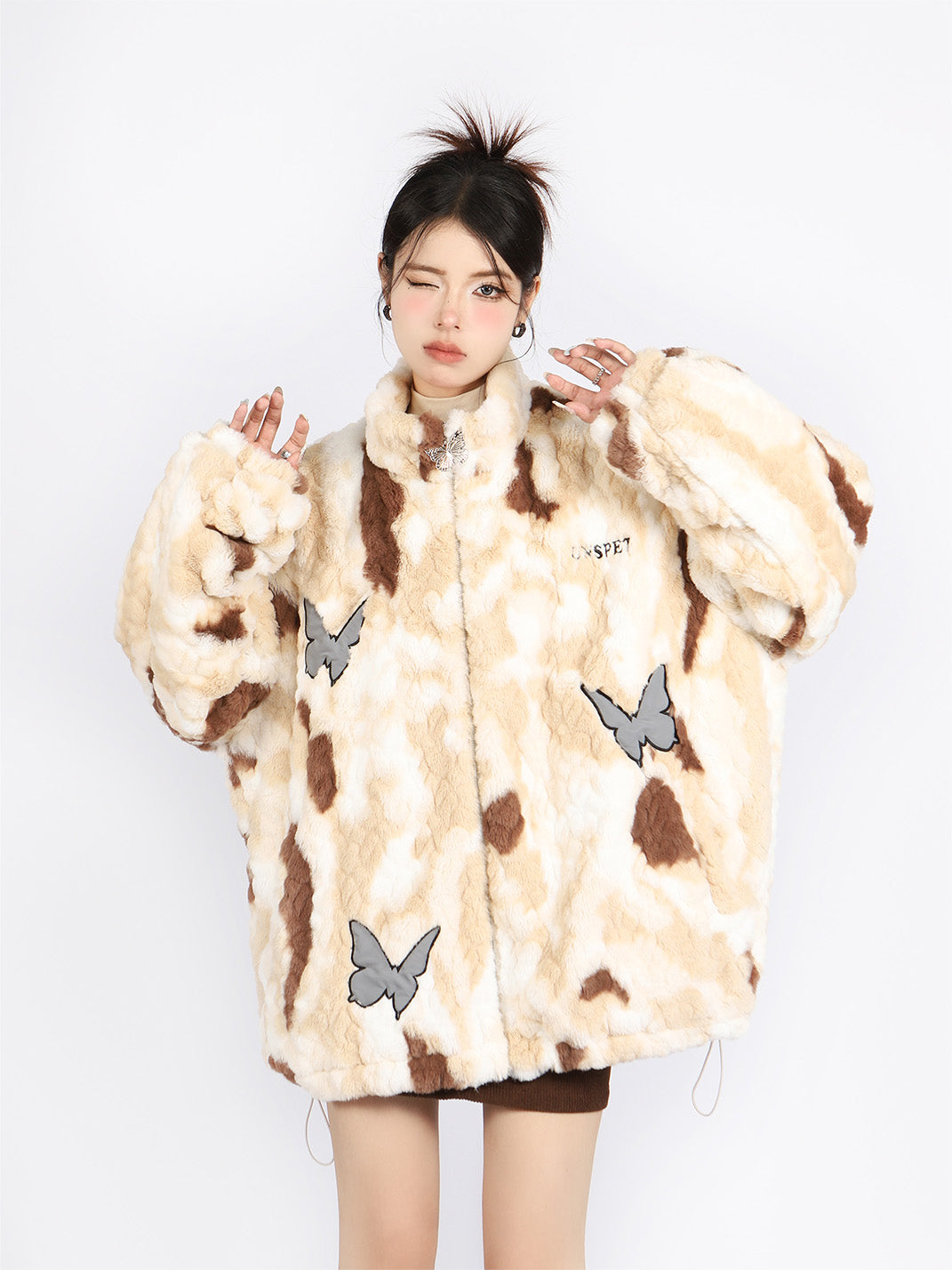 Margot | Tie Dye Butterfly Lambswool Coat