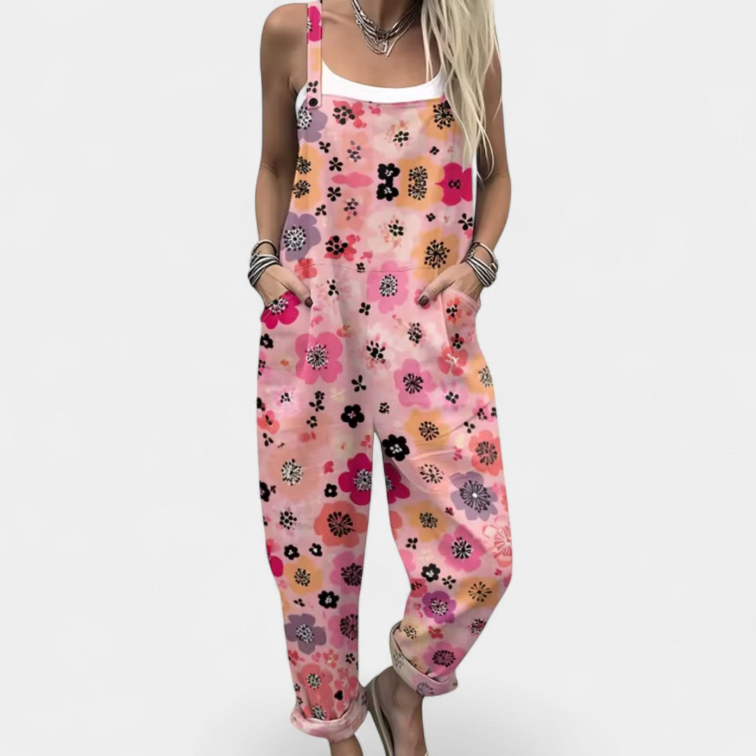 Dionysoula - Airy jumpsuit with colorful floral design