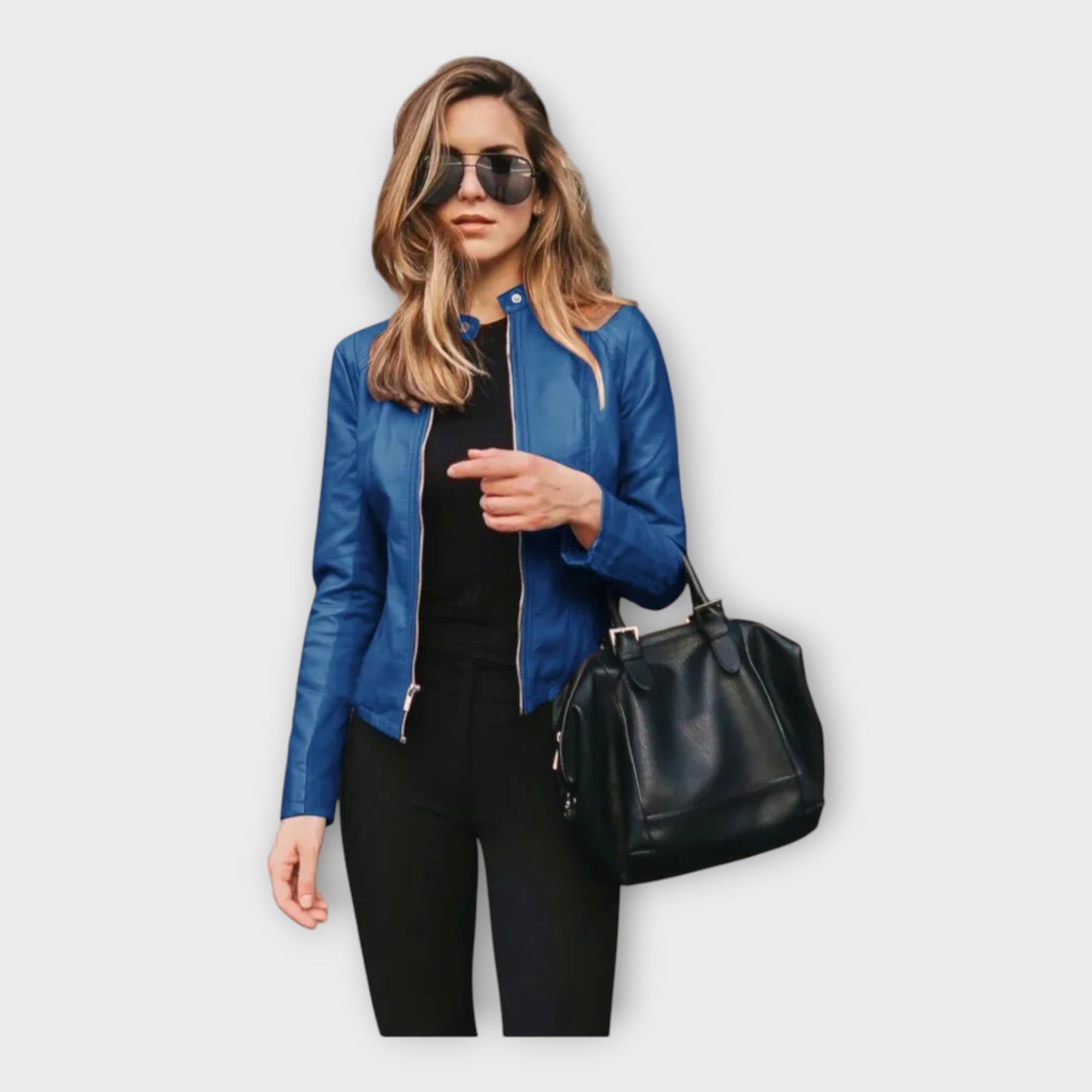 Leather Jacket with a Modern Line