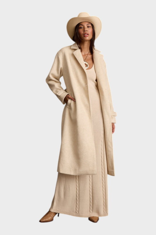 Filippa | Beige Coat with Belt