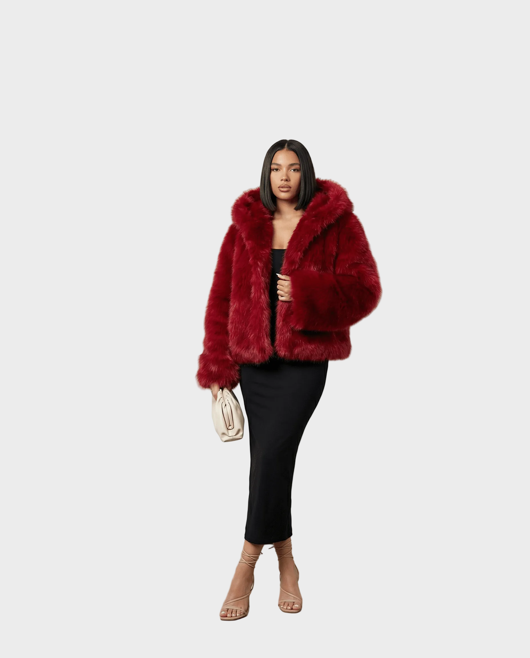 Ravena | Faux Fur Hooded Jacket