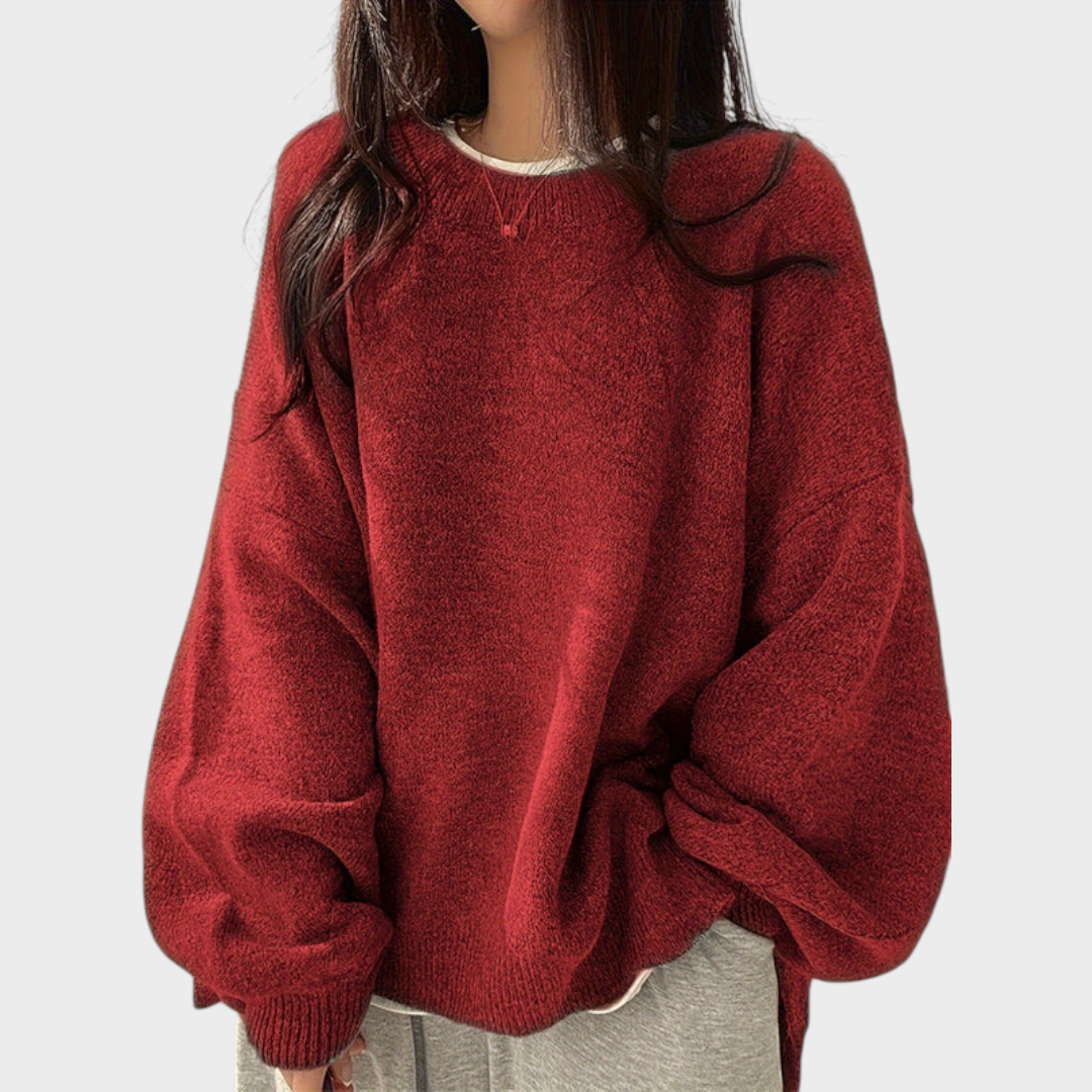 Zaneya | Crew Neck Long Sleeve Sweater