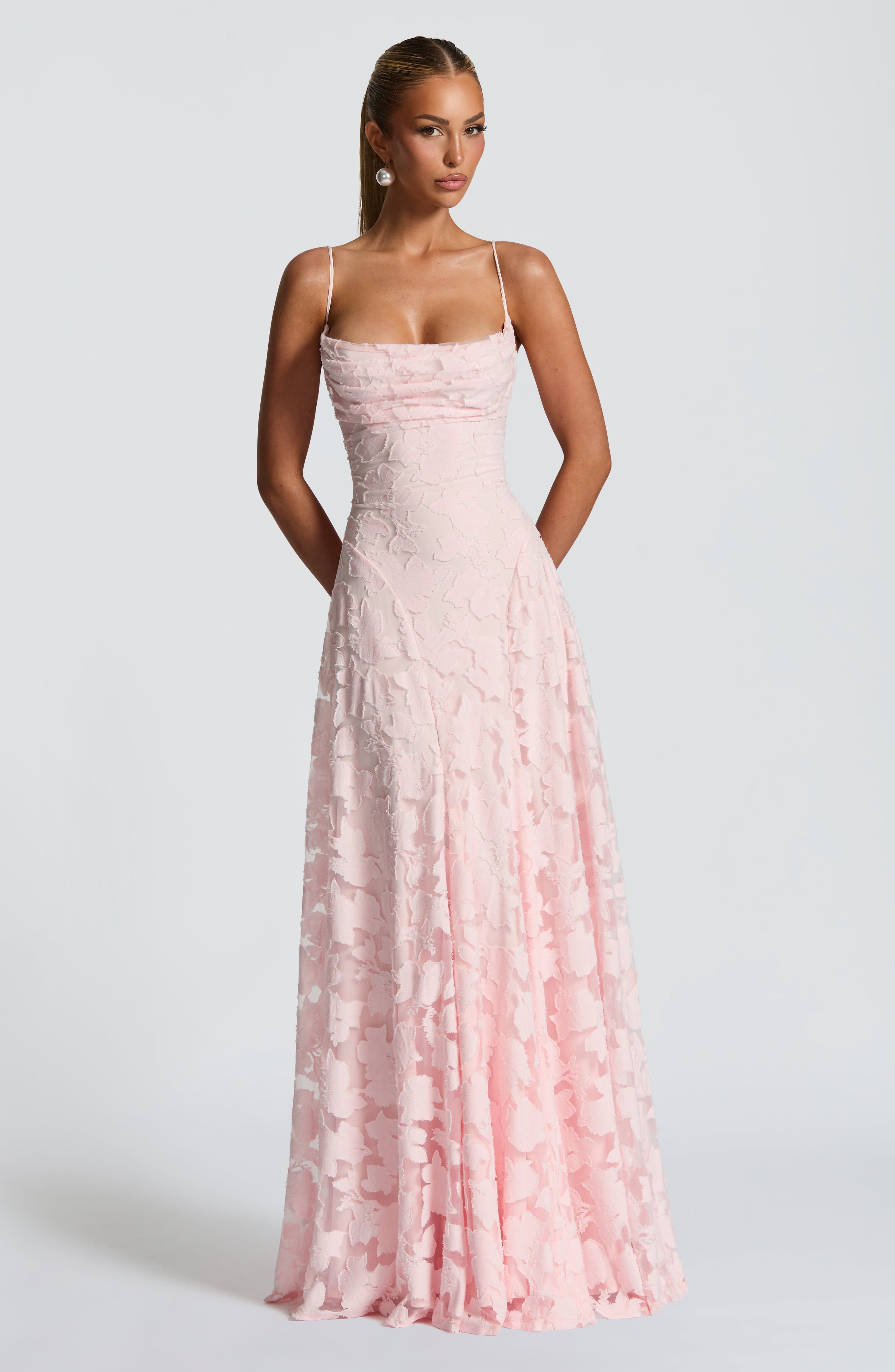 Francisa - Maxi Dress with Lace Corsage