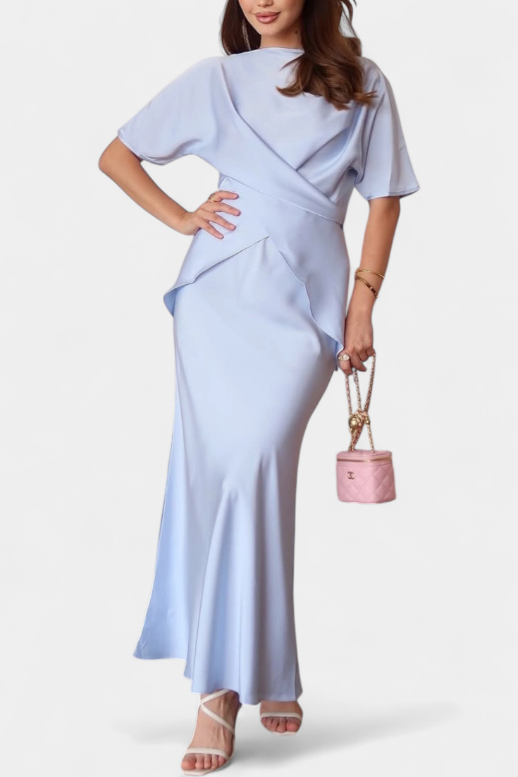 Veleda Set with Top with Crossed Straps and Airy Skirt