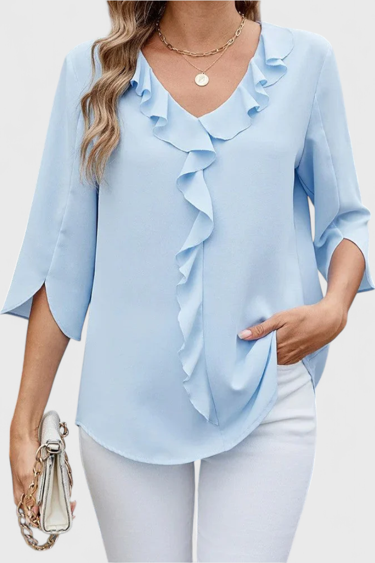 Annemiek Casual Blouse with a Comfortable Line and Elegant Style